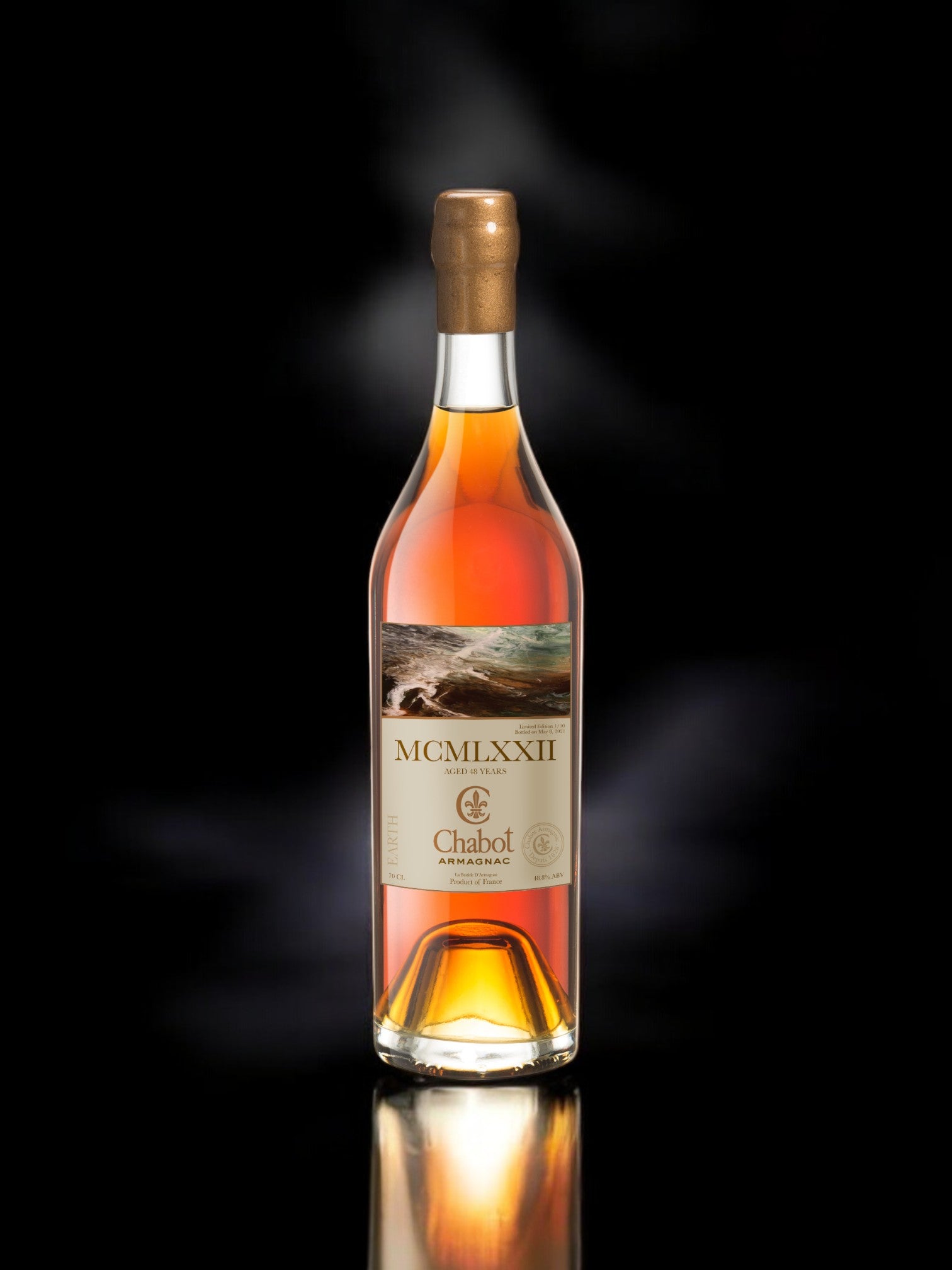 CHABOT ARMAGNAC SINGLE  48 years old 3 bottles Earth, Fire & Metal 70cl